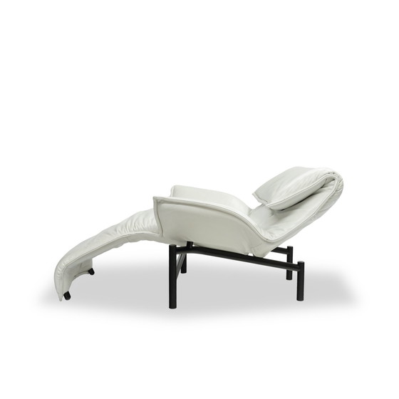 Image 1 of Cassina Veranda Armchair Leather White Vintage Lounger