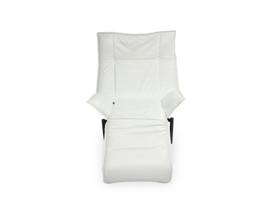 Image 1 of Cassina Veranda Armchair Leather White Vintage Lounger