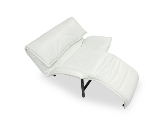 Image 1 of Cassina Veranda Armchair Leather White Vintage Lounger