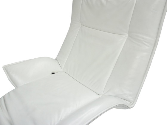 Image 1 of Cassina Veranda Armchair Leather White Vintage Lounger