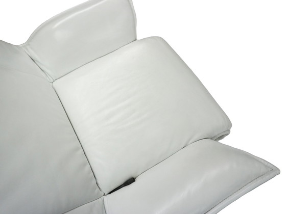 Image 1 of Cassina Veranda Armchair Leather White Vintage Lounger