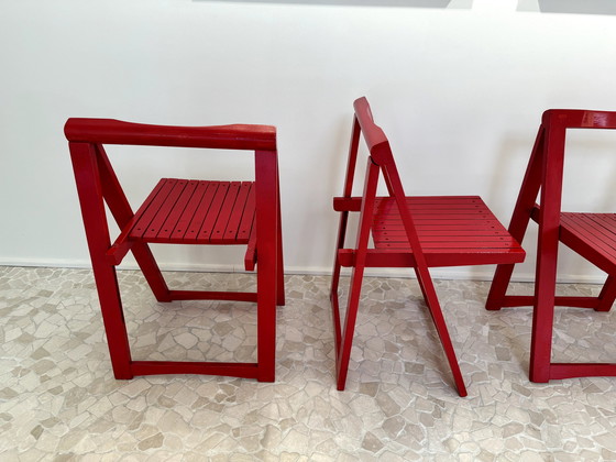 Image 1 of 4x Alberto Bazzani Folding Chairs By Aldo Jacob