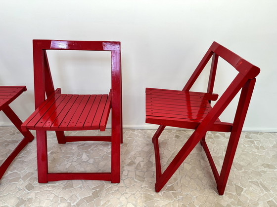 Image 1 of 4x Alberto Bazzani Folding Chairs By Aldo Jacob