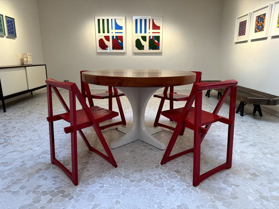 Image 1 of 4x Alberto Bazzani Folding Chairs By Aldo Jacob