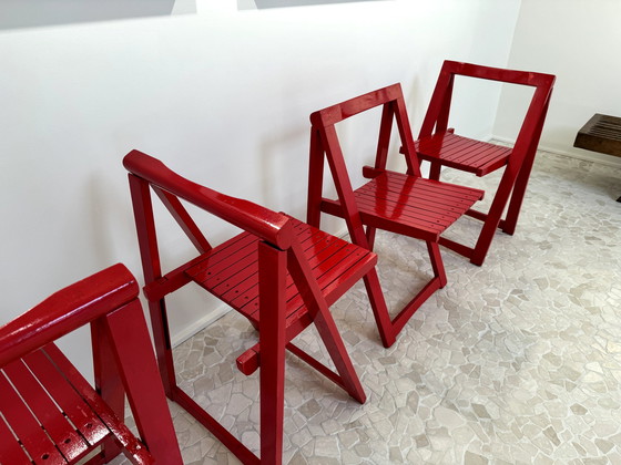 Image 1 of 4x Alberto Bazzani Folding Chairs By Aldo Jacob