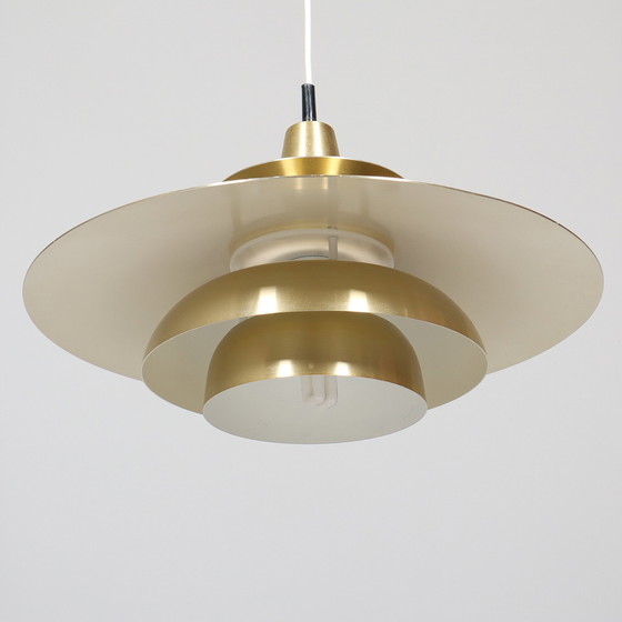 Image 1 of Danish brass suspension lamp