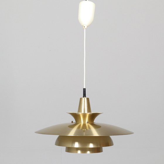 Image 1 of Danish brass suspension lamp