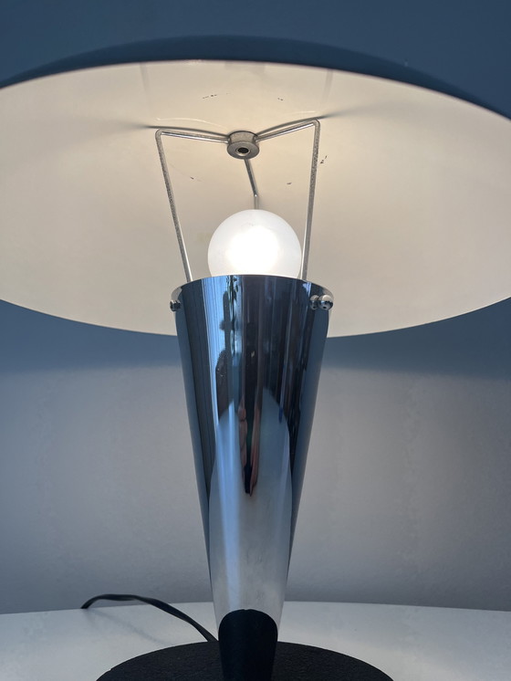 Image 1 of Vintage chrome mushroom lamp