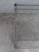 Mesa de centro de cristal estilo Hollywood Regency