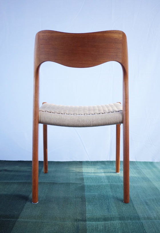 Image 1 of 4 X Danish teak chairs by Niels Otto Møller model 71