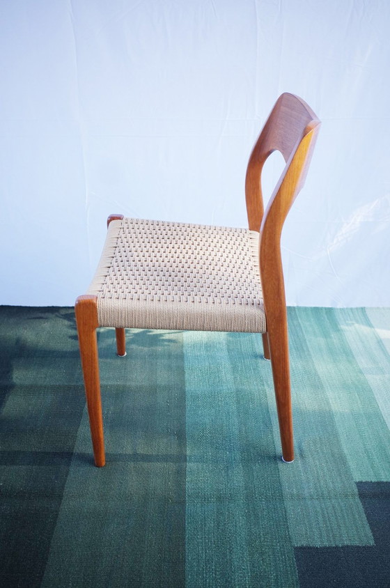 Image 1 of 4 X Danish teak chairs by Niels Otto Møller model 71