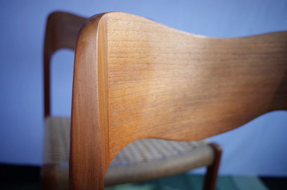 Image 1 of 4 X Danish teak chairs by Niels Otto Møller model 71