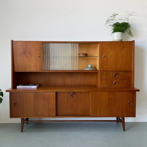 Credenza alta danese vintage in teak