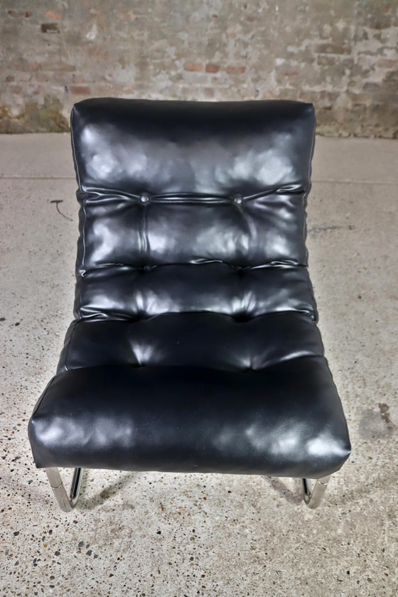 Image 1 of 2X Black Pixi Lounge Chairs By Gillis Lundgren For Ikea