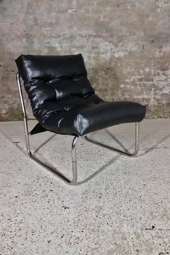 Image 1 of 2X Black Pixi Lounge Chairs By Gillis Lundgren For Ikea