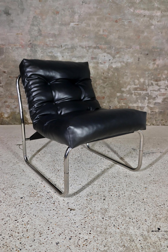 Image 1 of 2X Black Pixi Lounge Chairs By Gillis Lundgren For Ikea