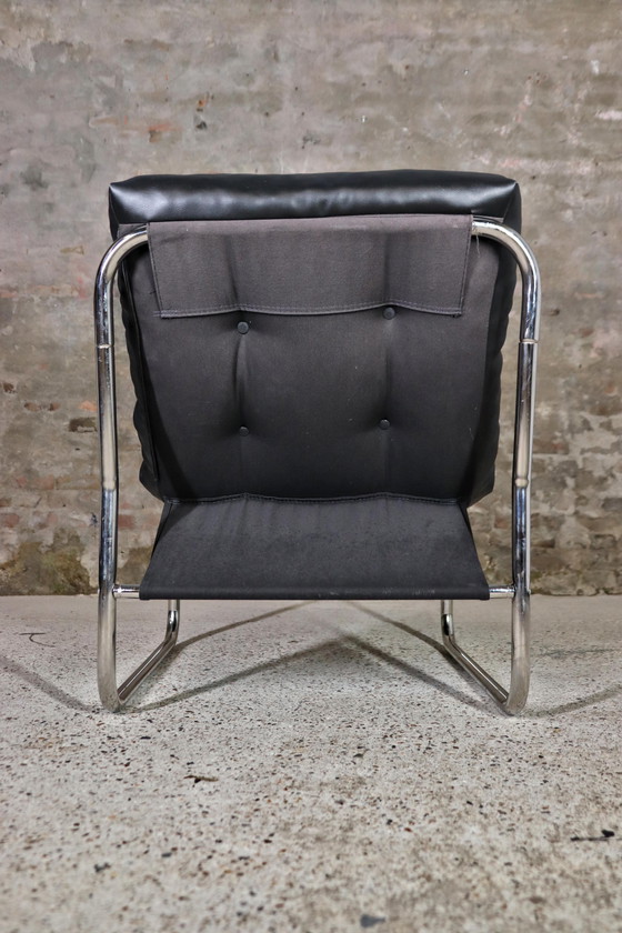 Image 1 of 2X Black Pixi Lounge Chairs By Gillis Lundgren For Ikea