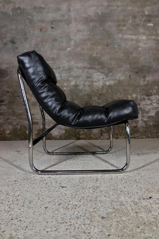 Image 1 of 2X Black Pixi Lounge Chairs By Gillis Lundgren For Ikea