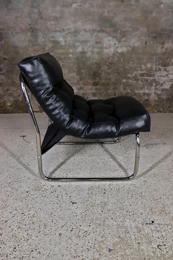 Image 1 of 2X Black Pixi Lounge Chairs By Gillis Lundgren For Ikea