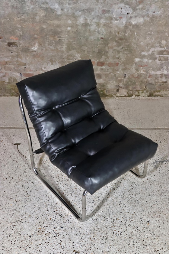 Image 1 of 2X Black Pixi Lounge Chairs By Gillis Lundgren For Ikea