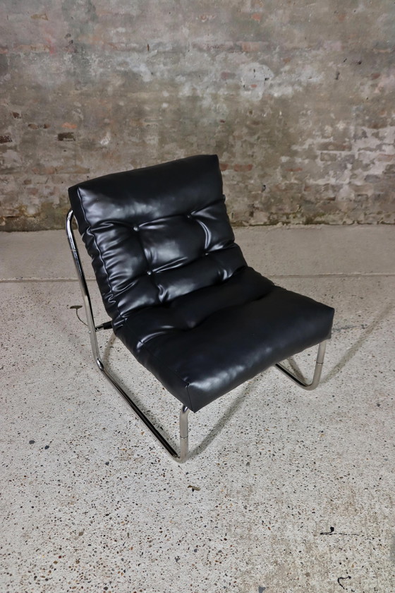 Image 1 of 2X Black Pixi Lounge Chairs By Gillis Lundgren For Ikea