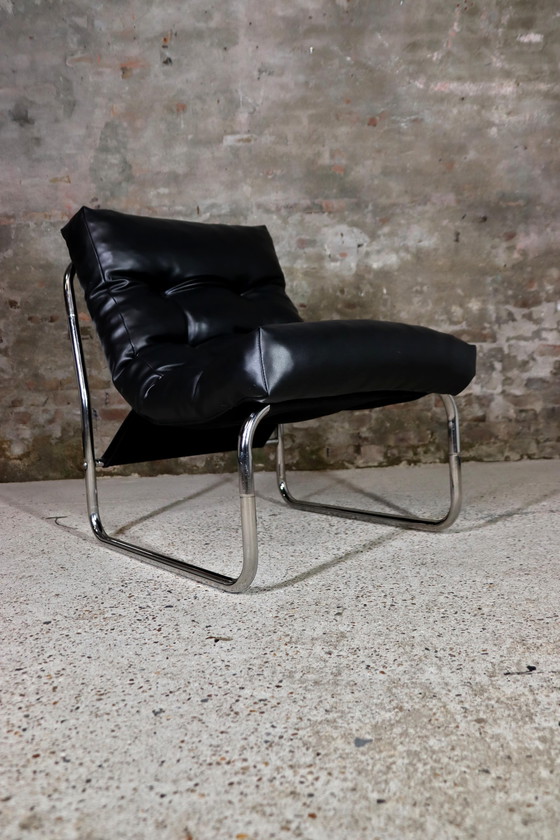 Image 1 of 2X Black Pixi Lounge Chairs By Gillis Lundgren For Ikea