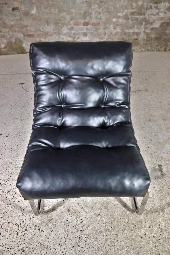 Image 1 of 2X Black Pixi Lounge Chairs By Gillis Lundgren For Ikea