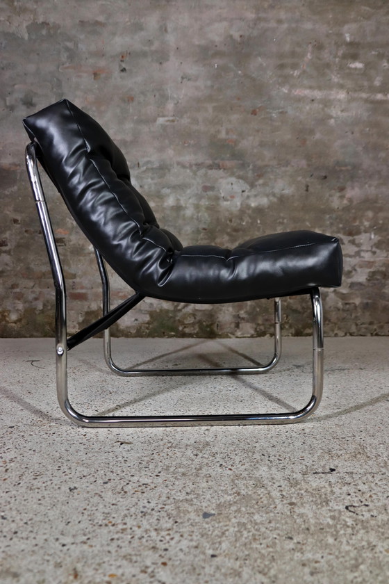 Image 1 of 2X Black Pixi Lounge Chairs By Gillis Lundgren For Ikea