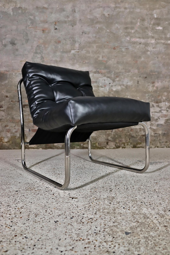 Image 1 of 2X Black Pixi Lounge Chairs By Gillis Lundgren For Ikea