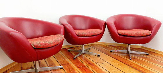 Image 1 of Swivel Chairs By Up Zavody Rousinov For Up Závody, Czechoslovakia, 1960S, Set Of 3