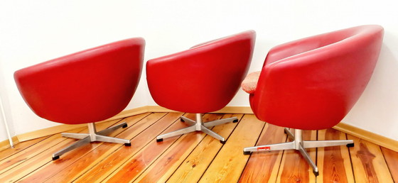 Image 1 of Swivel Chairs By Up Zavody Rousinov For Up Závody, Czechoslovakia, 1960S, Set Of 3