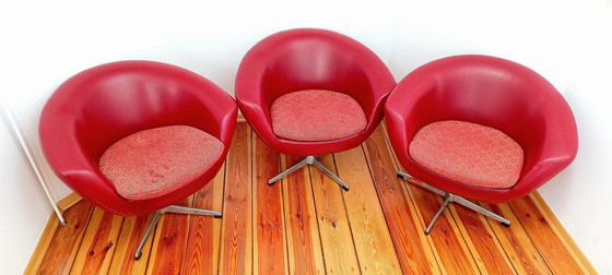 Image 1 of Swivel Chairs By Up Zavody Rousinov For Up Závody, Czechoslovakia, 1960S, Set Of 3