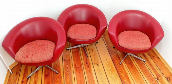 Image 1 of Swivel Chairs By Up Zavody Rousinov For Up Závody, Czechoslovakia, 1960S, Set Of 3