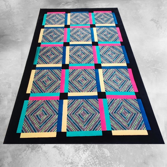 Image 1 of 1990 Magnifique tapis en laine d'Ottavio Missoni. Fabriqué en Italie