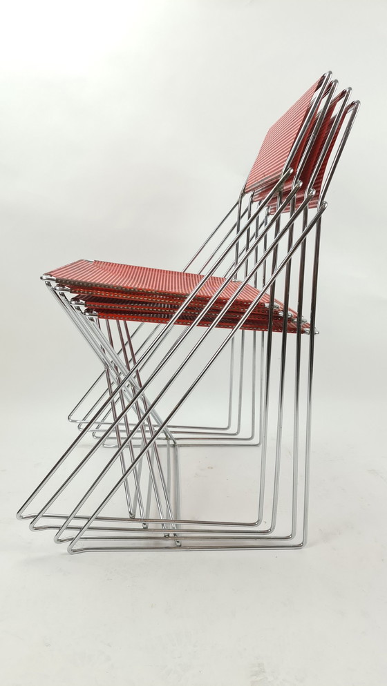 Image 1 of 4x Chaise Bent Krogh X-Line de Niels Jorgen Haugesen