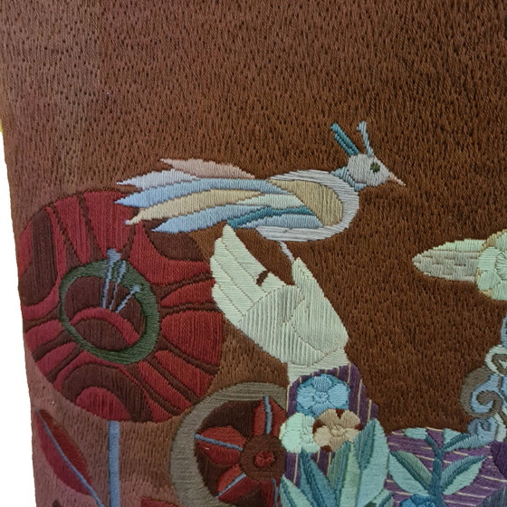 Image 1 of French hand embroidered tapestry