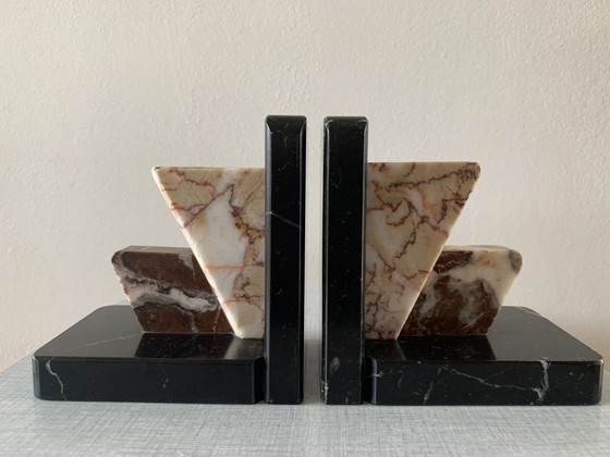 Image 1 of Art Deco marble bookends