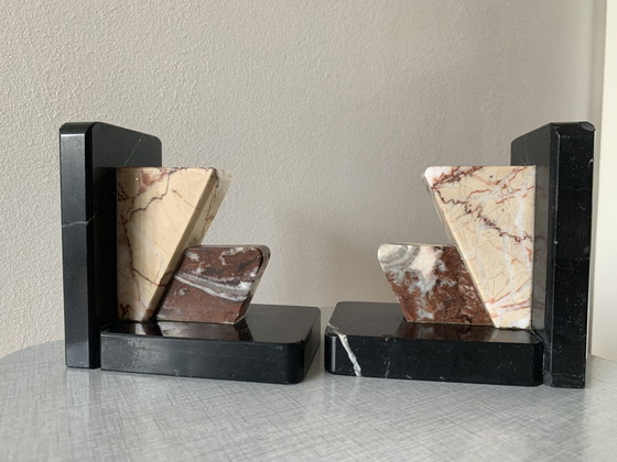 Image 1 of Art Deco marble bookends