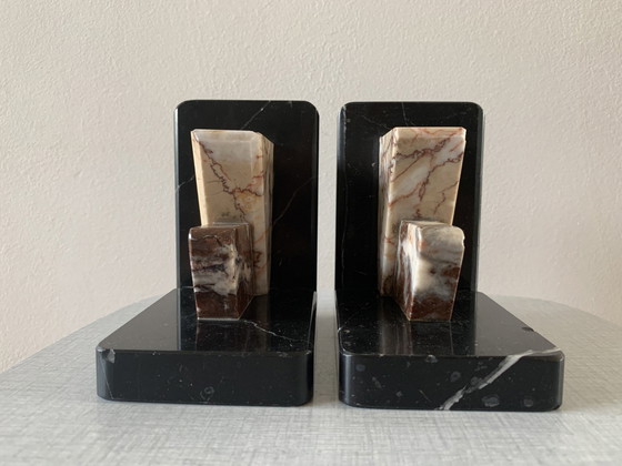 Image 1 of Art Deco marble bookends