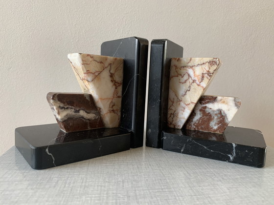 Image 1 of Art Deco marble bookends