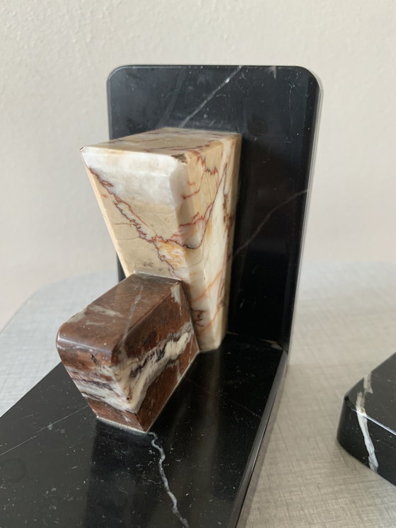 Image 1 of Art Deco marble bookends