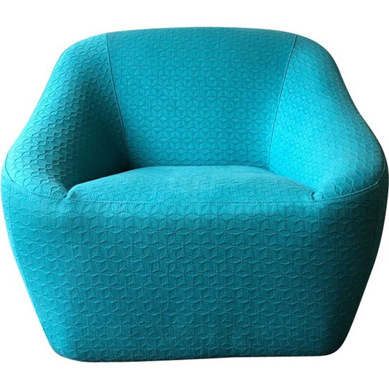 Image 1 of Vintage turquoise armchair by Stefano Spessotto and Lorella Agnoletto
