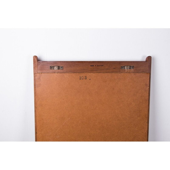 Image 1 of Vintage teak and glass wall mirror by Pedersen and Hansen, Denmark 1960