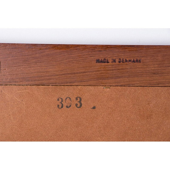Image 1 of Vintage teak and glass wall mirror by Pedersen and Hansen, Denmark 1960