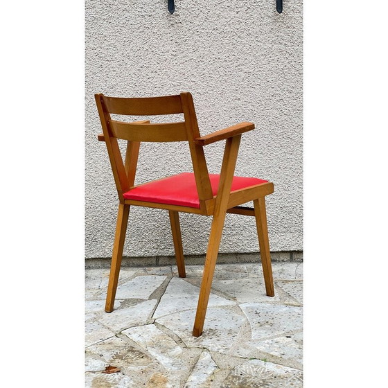 Image 1 of Vintage office armchair with compass legs, 1950