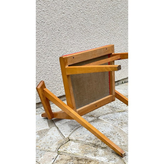 Image 1 of Vintage office armchair with compass legs, 1950