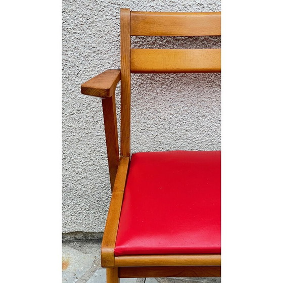 Image 1 of Vintage office armchair with compass legs, 1950