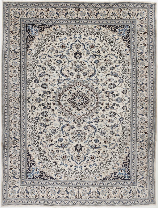 Original hand-knotted Persian carpet Nain 12 La 398 X 292 Cm