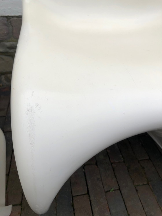 Image 1 of 5 sillas Panton de color crudo de Herman Miller