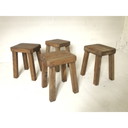 Set di 4 sgabelli vintage brutalisti anni '50